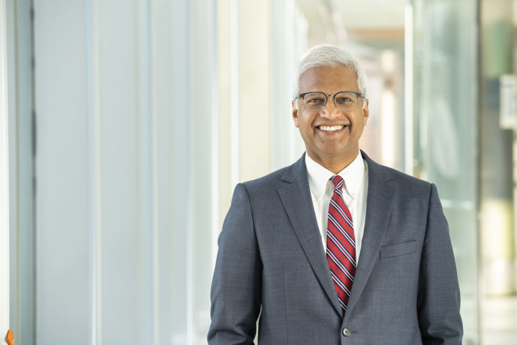 Portrait of Sunil Eappen, MD, MBA the President and Chief Executive Officer of the UVM Health Network.