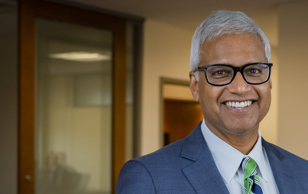 Headshot of UVM Health Network President and CEO Sunil “Sunny” Eappen, MD.